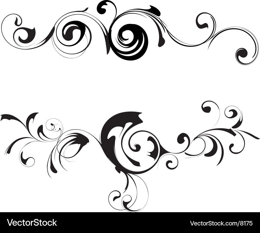 Floral Scroll Pattern vector image