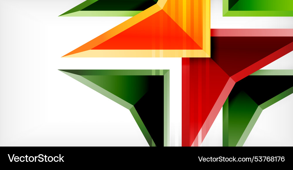 Abstract background color triangles and arrows Vector Image