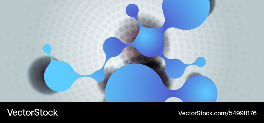 Abstract connection chain with molecule on banner Abstract connection chain with molecule on banner vector image