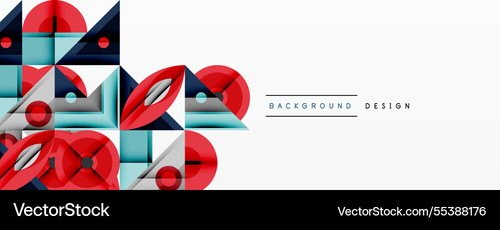 Geometric abstract composition with intersecting Vector Image
