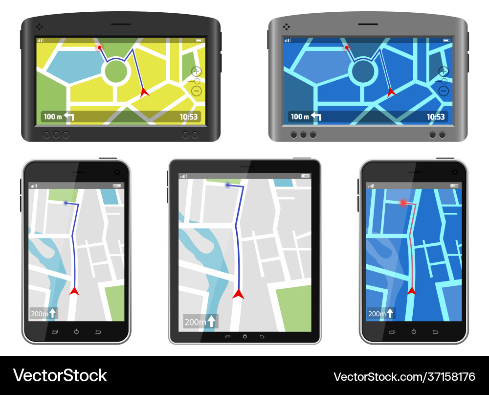 Gps navigation system design isolated on white Gps navigation system design isolated on white vector image