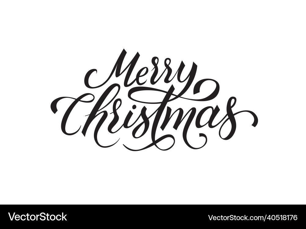 Handwritten calligraphic lettering merry Handwritten calligraphic lettering merry vector image