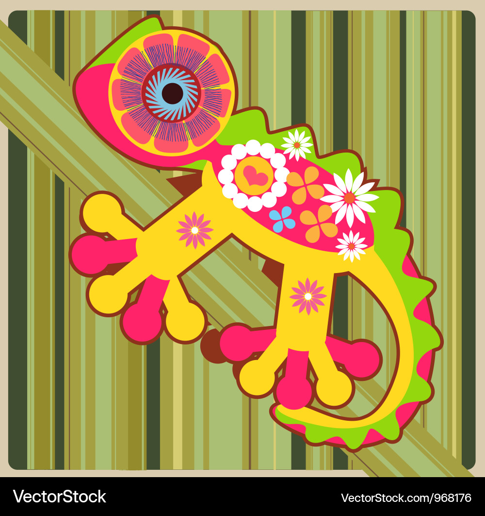 Tropical Reptile Pattern Vector Image