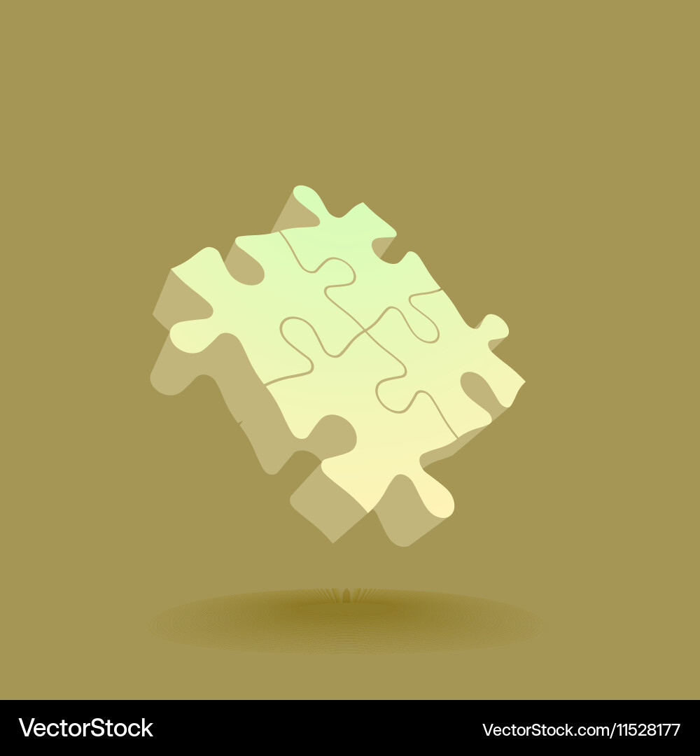 Abstract 3d puzzle design element vector image