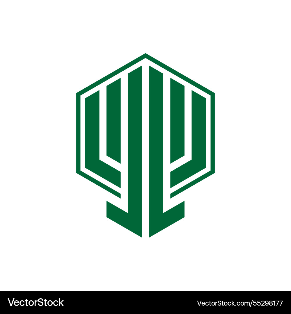 Enclosed within a hexagonal border Vector Image