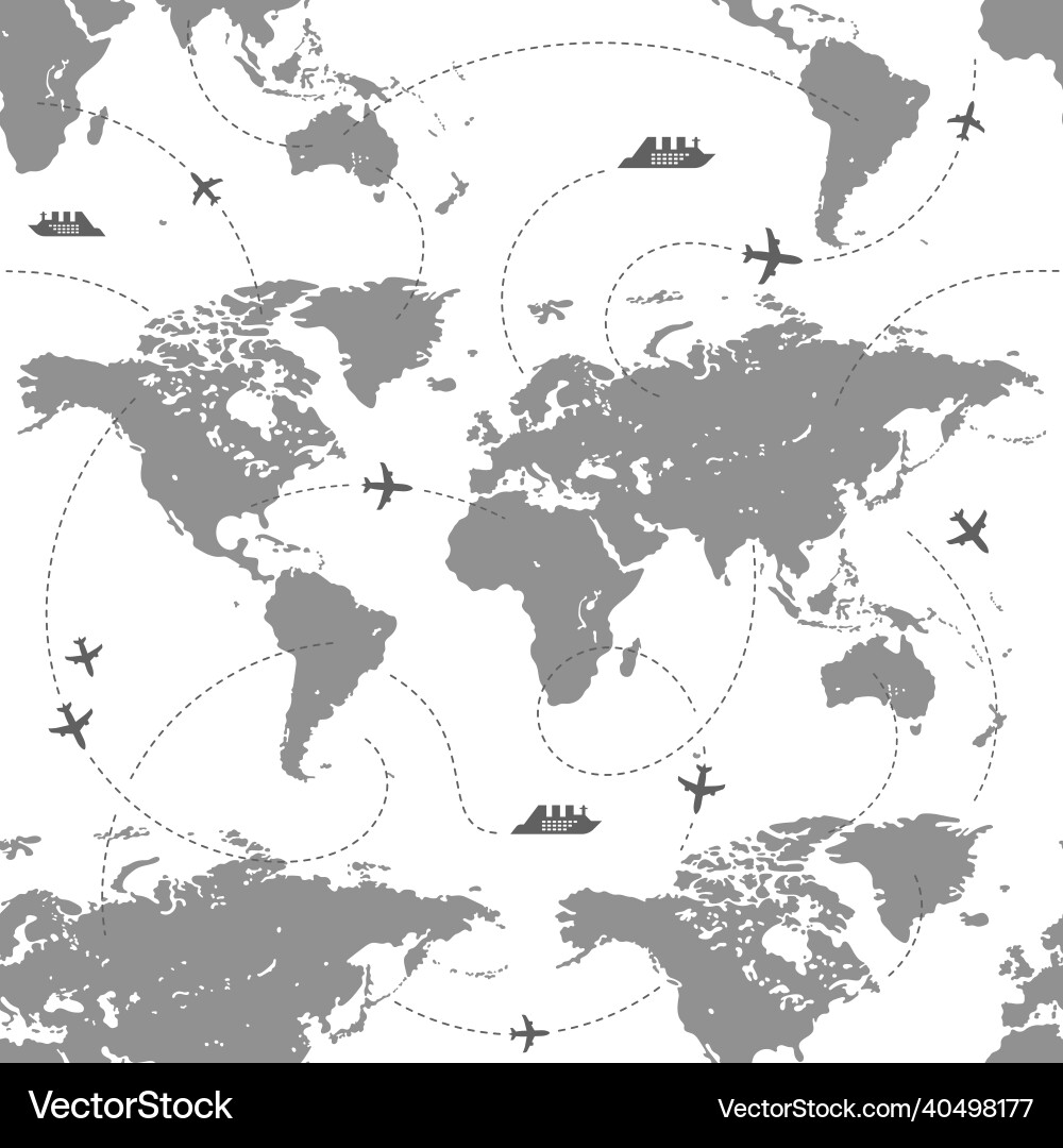 Seamless pattern of the map Seamless pattern of the map vector image