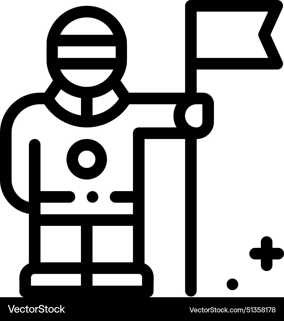 Astronaut icon thin linear style design isolated Astronaut icon thin linear style design isolated vector image