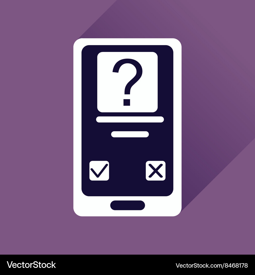 Flat web icon with long shadow mobile applications Vector Image