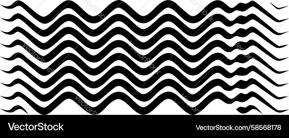 Horizontal Wavy Zigzag Pattern Vector Image