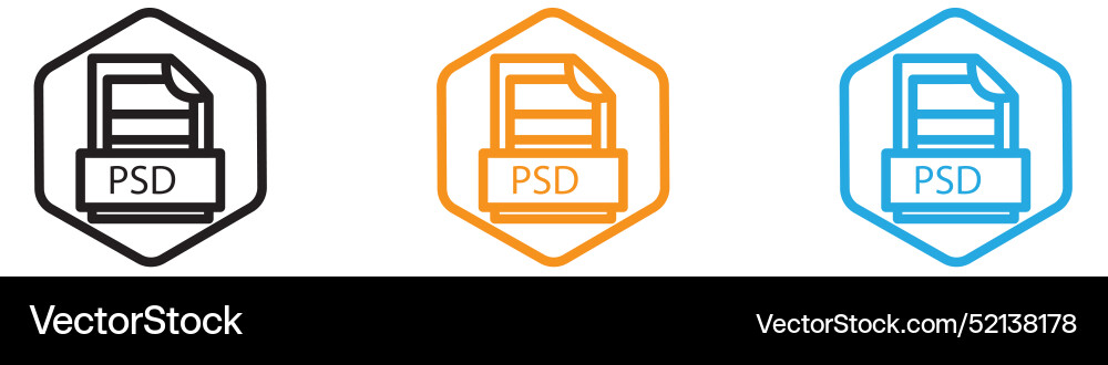 Psd file format logo set collection for web app ui Psd file format logo set collection for web app ui vector image