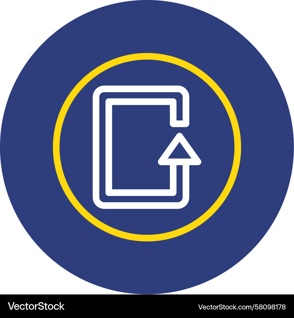 Upward Loop Arrow Icon Vector Image