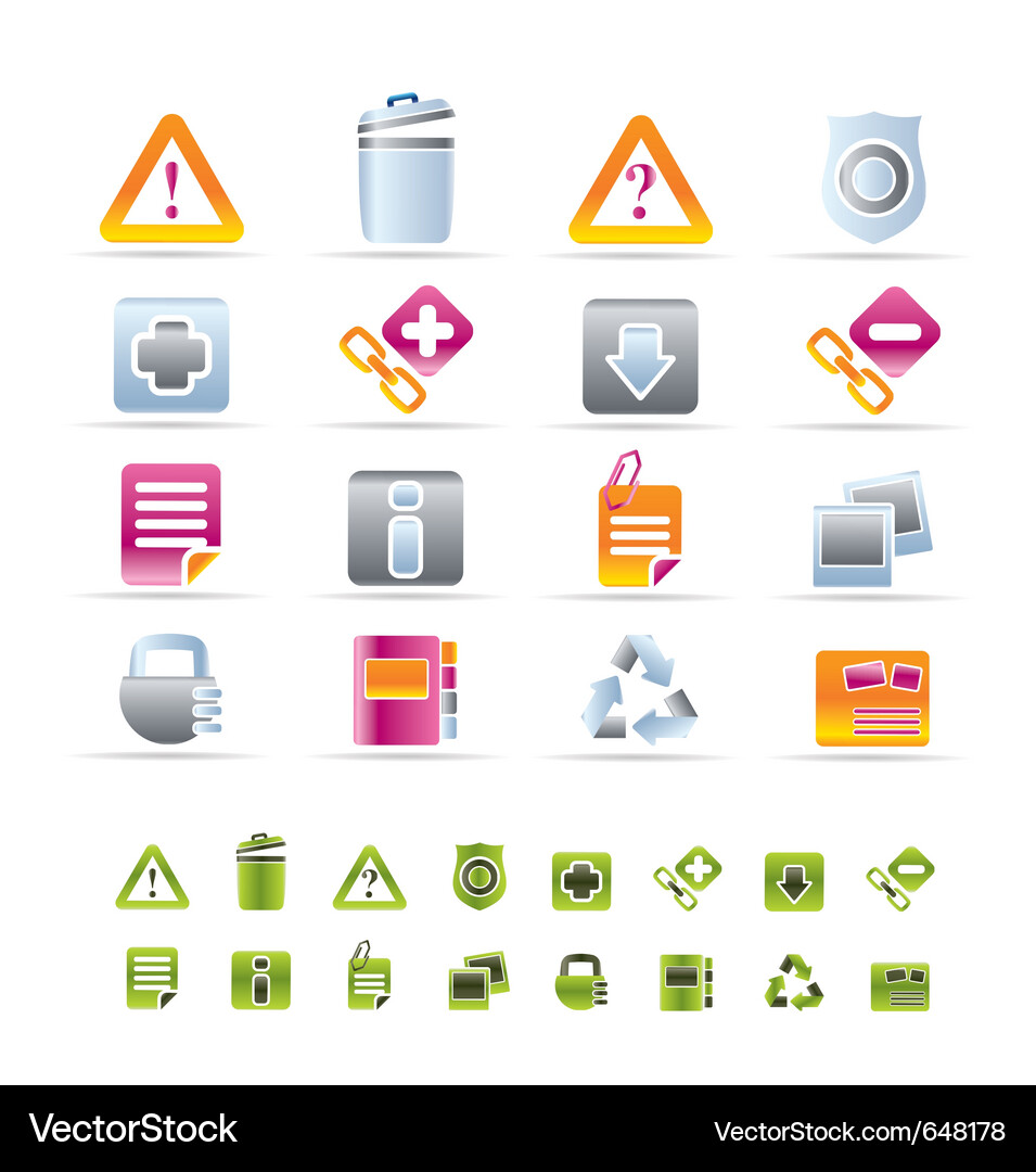 Website und Computer-Symbole Vektorbild
