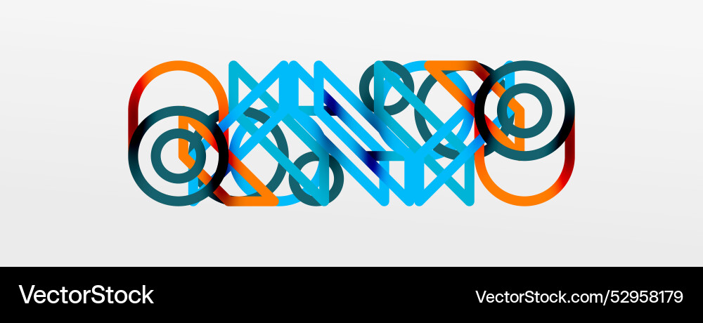 Abstract background - colorful circle lines Vector Image