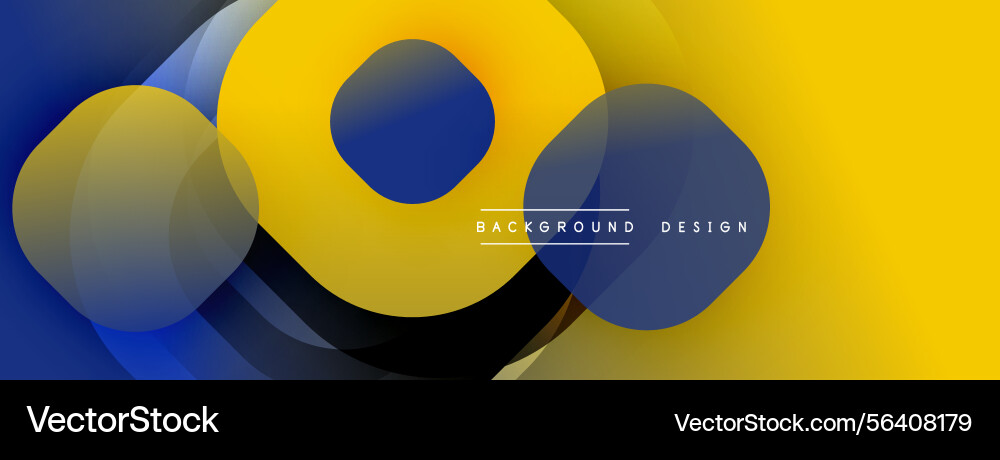Abstract design features overlapping circles Vector Image