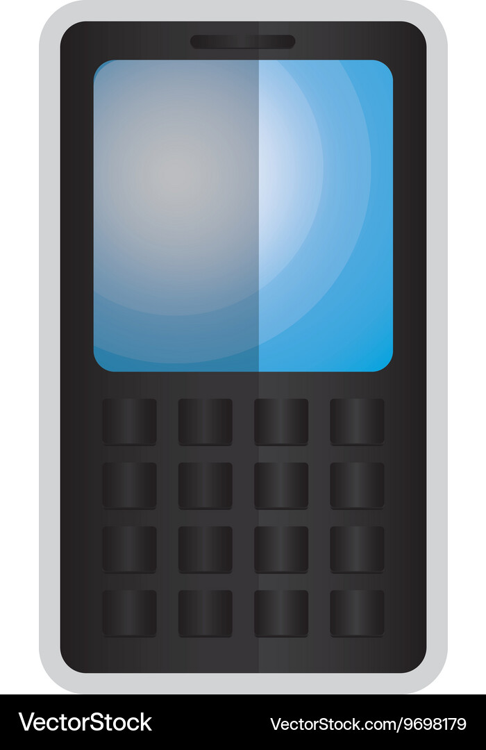 Cellphone with several buttons below screen icon Vector Image