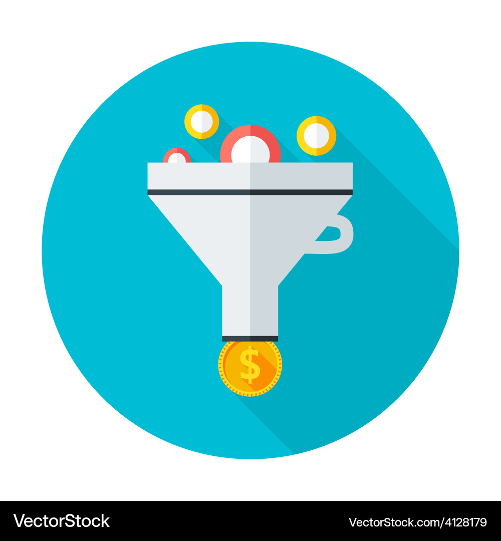 Funnel Icon - Marketing Strategy Royalty Free Vector Image