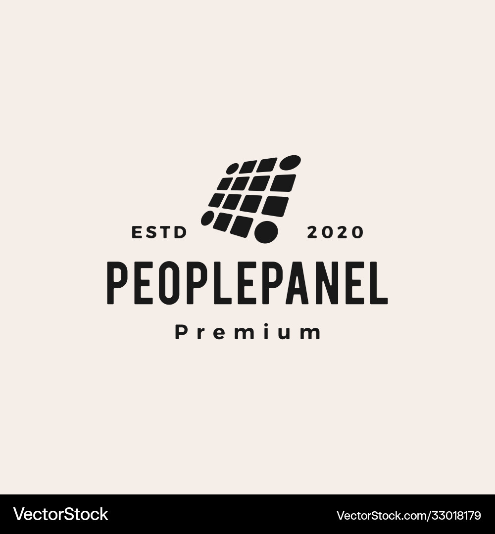 Personen Solarpanel Hipster Vintage Logo-Ikone Personen Solarpanel Hipster Vintage Logo-Ikone vektorbild