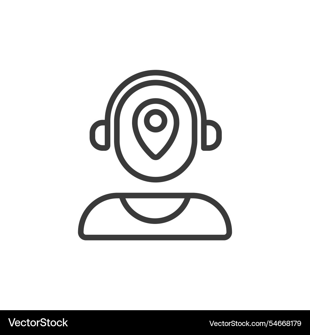 Support location icon in line design Support location icon in line design vector image