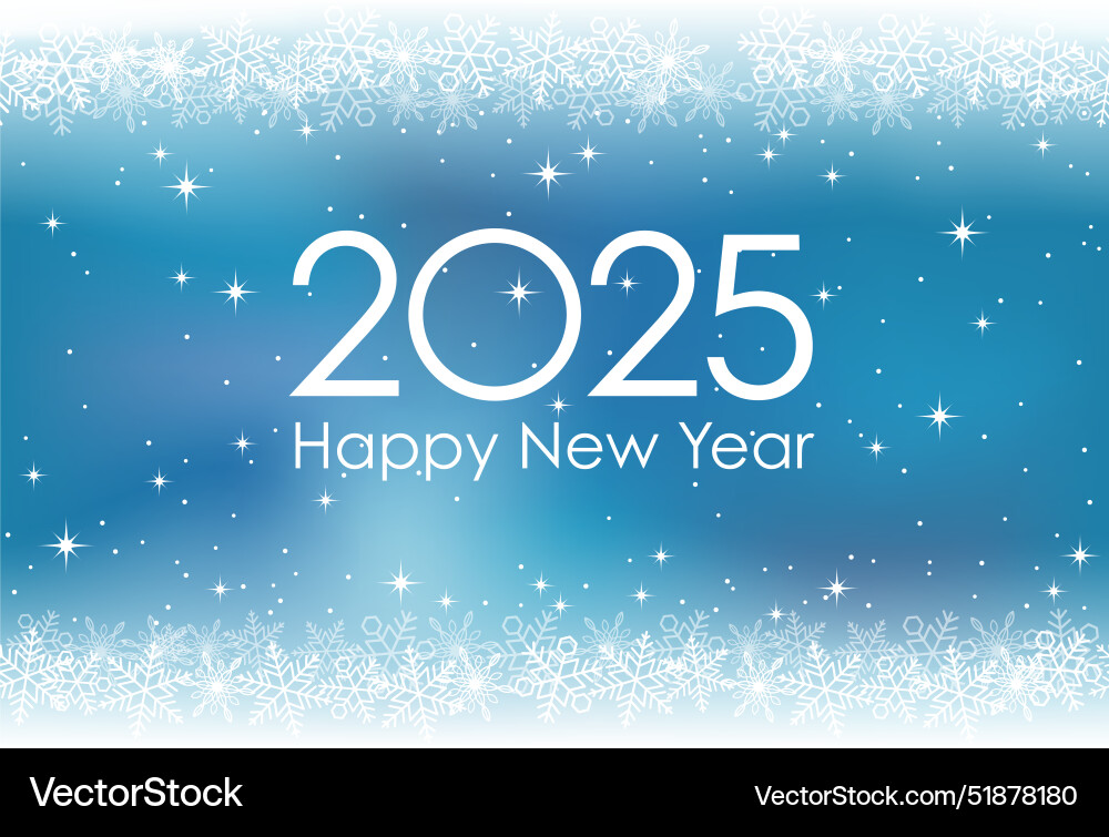 2025 new years greeting card with snowflakes 2025 new years greeting card with snowflakes vector image