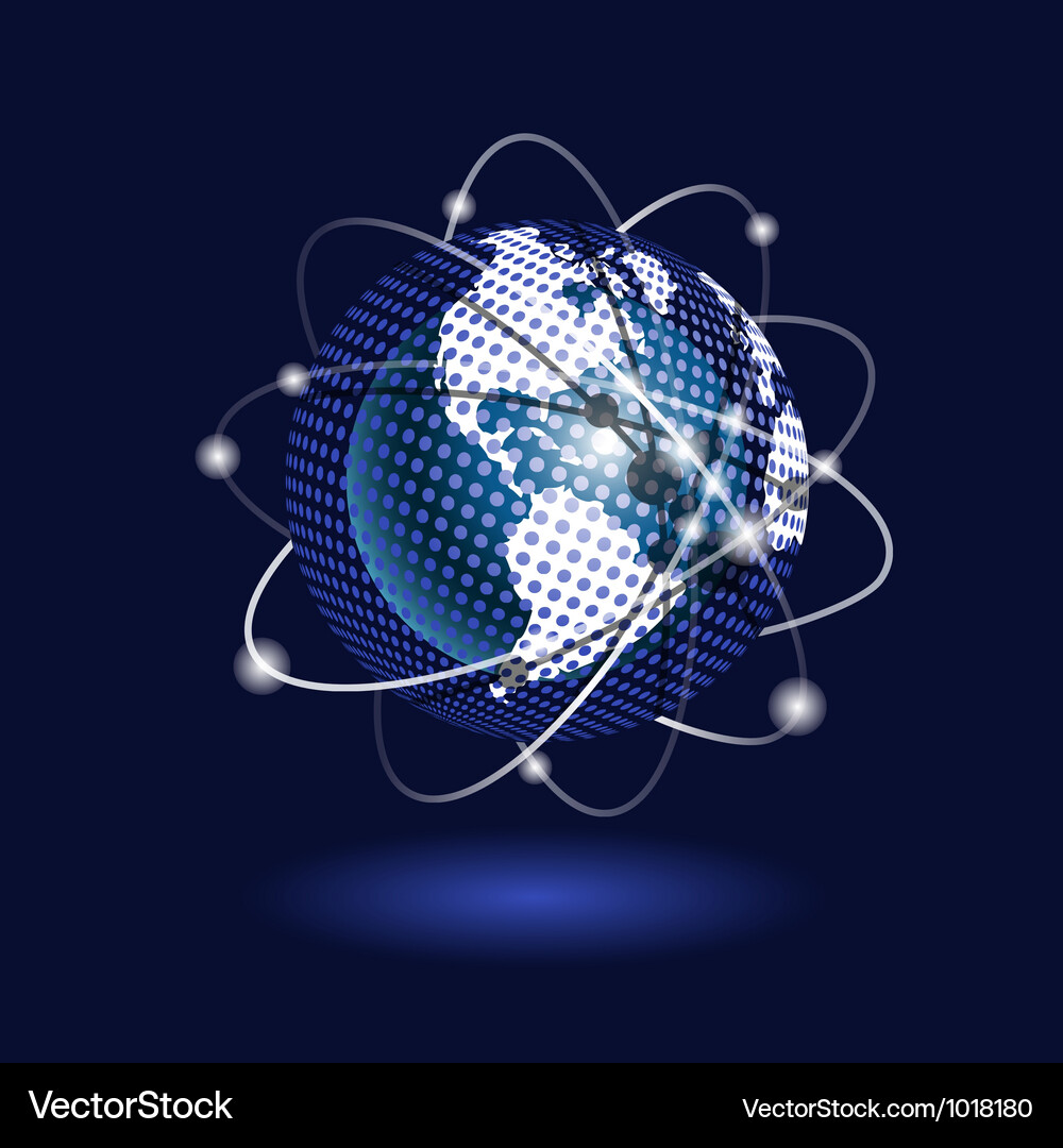 Global Earth Icon Vector Image