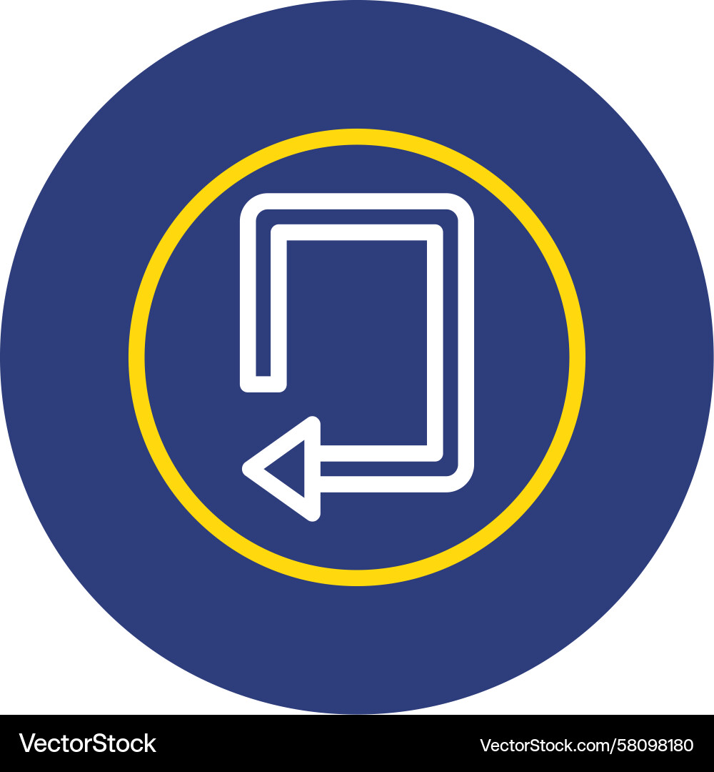 Leftward Loop Arrow Icon Vector Image