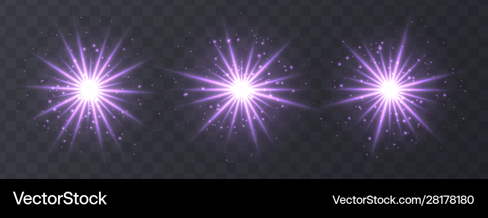 Light flares set isolated on transparent Light flares set isolated on transparent vector image