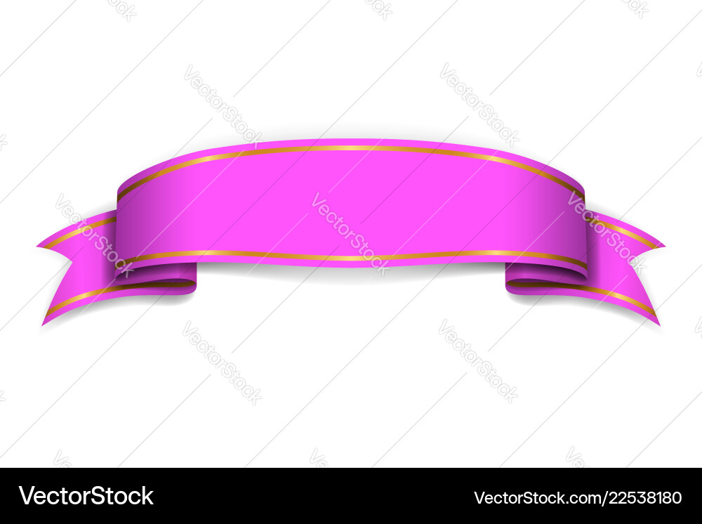Ribbon pink banner sign satin blank promotion Ribbon pink banner sign satin blank promotion vector image