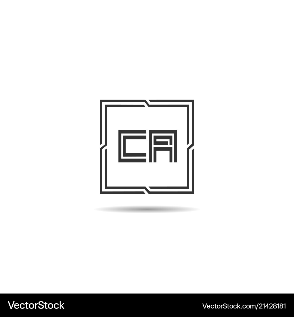 Minimalist und moderner Buchstabe ca Logo-Vorlage Minimalist und moderner Buchstabe ca Logo-Vorlage vektorbild