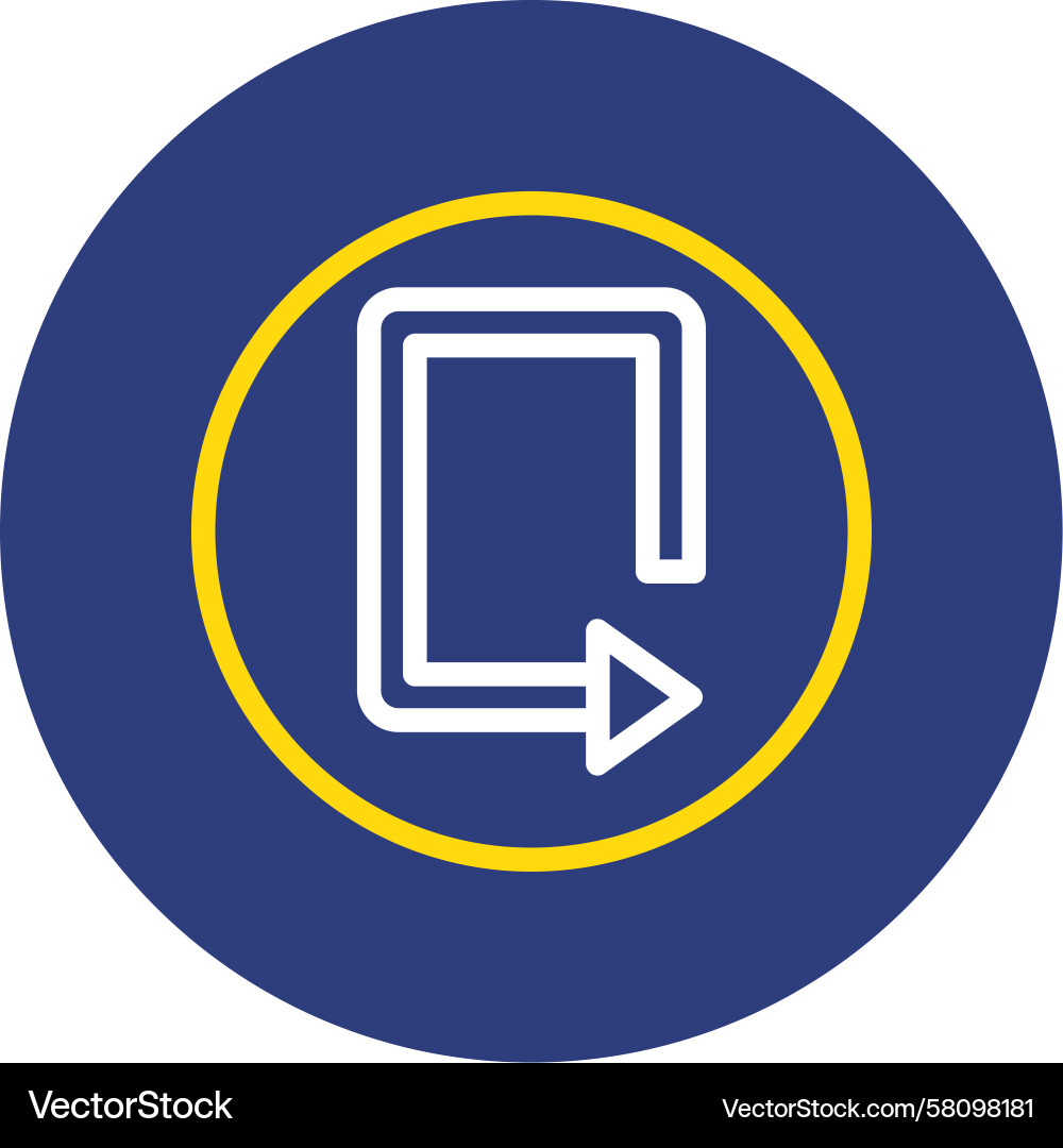 Right Arrow Loop Icon Vector Image