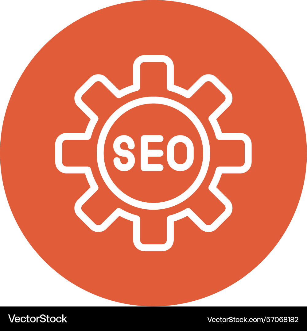 Seo search engine optimization line circle style Vector Image