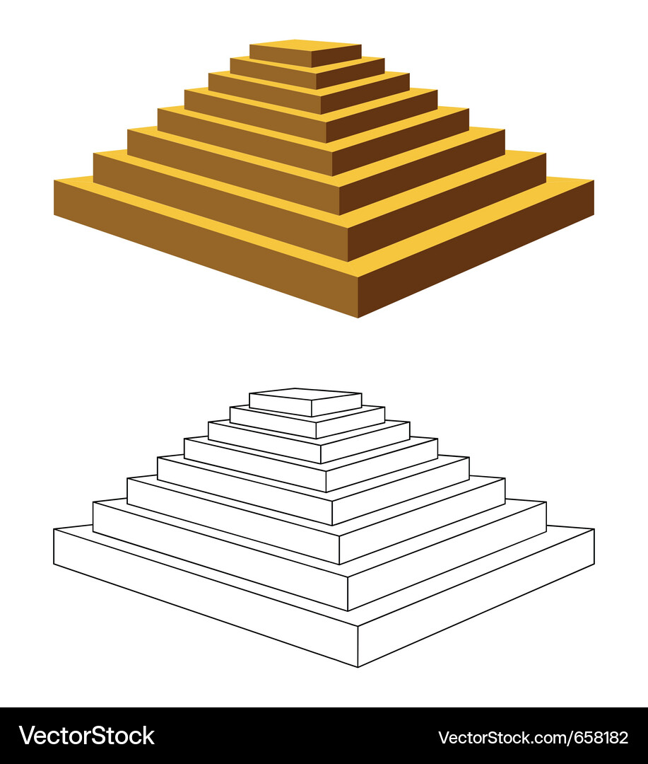 Two Pyramids - Simple Vector Image