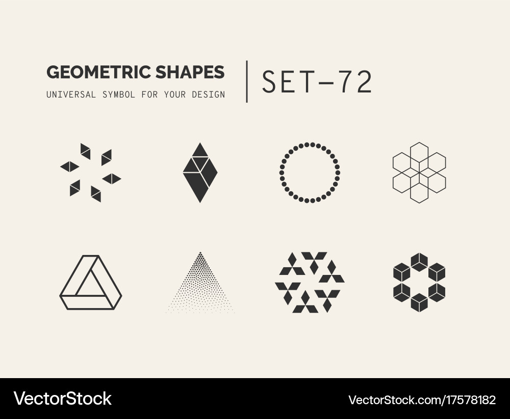 Universal shapes for your design Royalty Free Vector Image