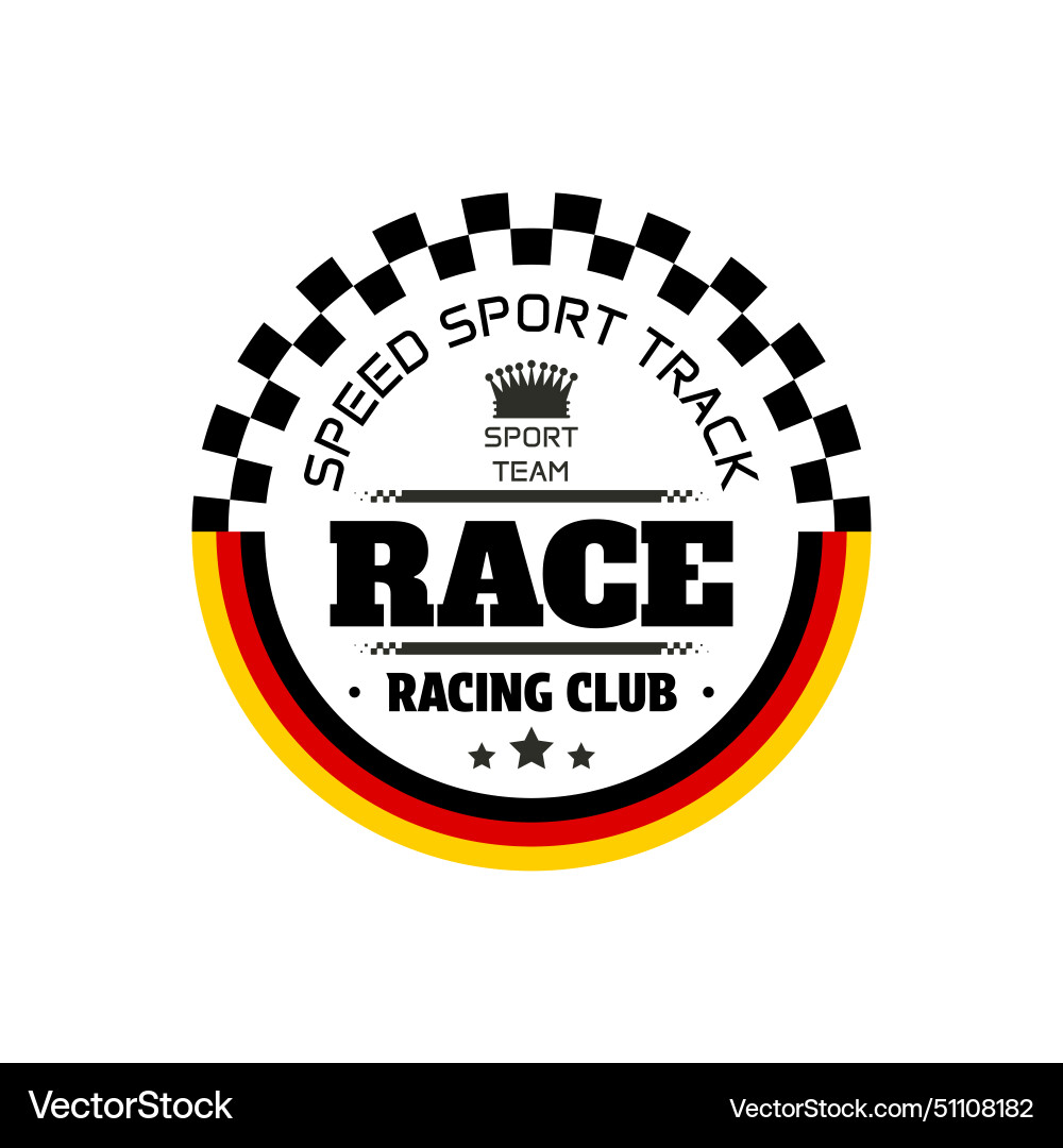 White Germany Racing Emblem White Germany Racing Emblem vektorbild