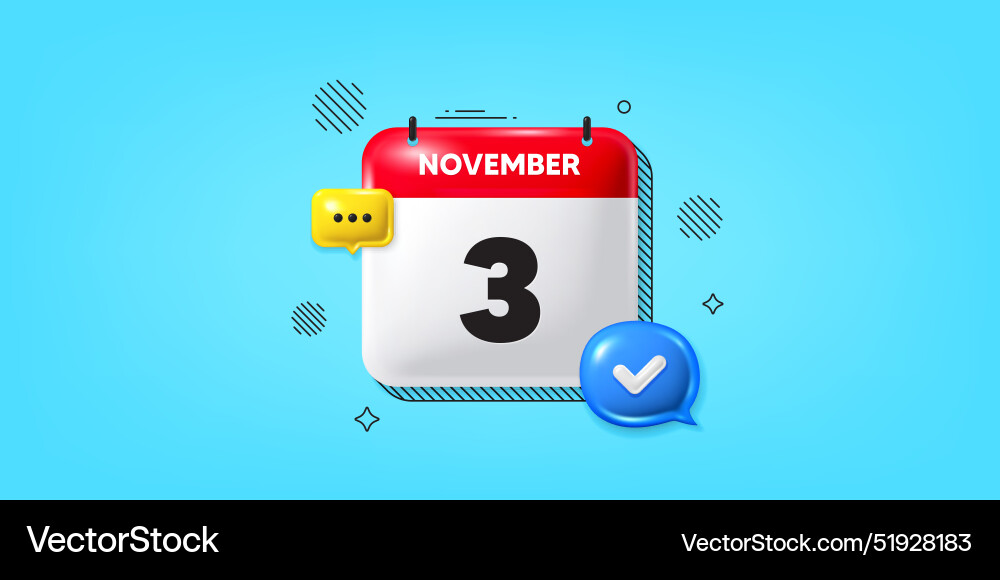 3rd day of the month icon event schedule date Vector Image