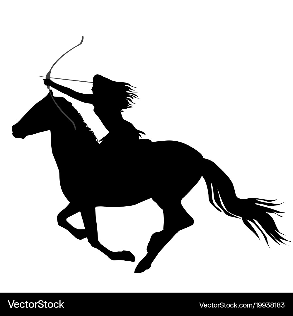 Amazon Warrior on Horseback vector image