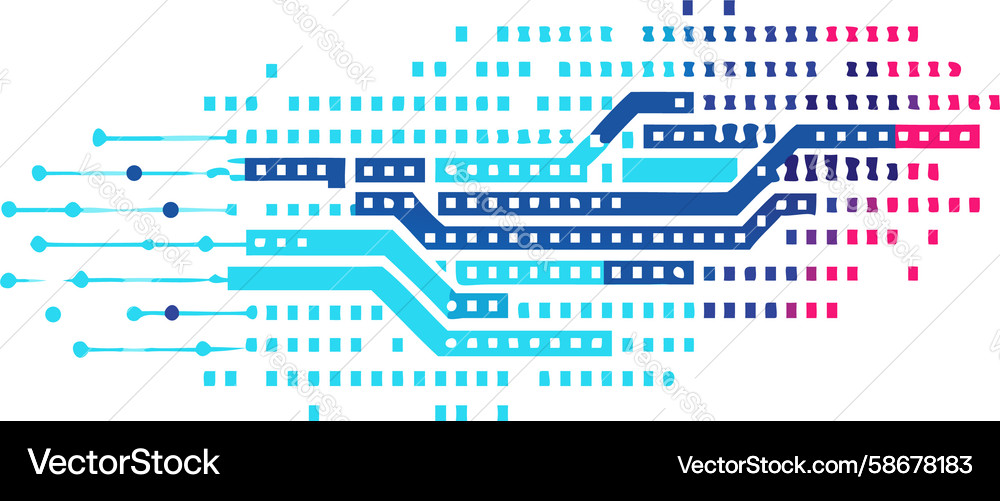 Dynamic Data Stream Vector Image