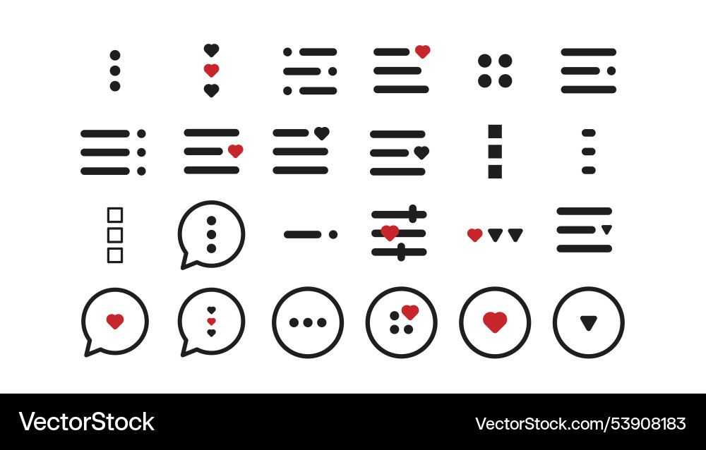 Hamburger web and mobile app menu icons Hamburger web and mobile app menu icons vector image