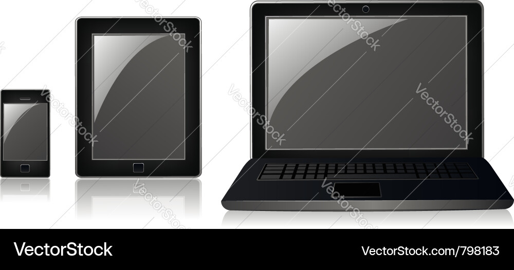 Tablet and Phone Collection Vector Image