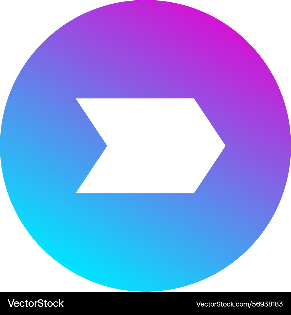 White arrow pointing to the right is displayed White arrow pointing to the right is displayed vector image