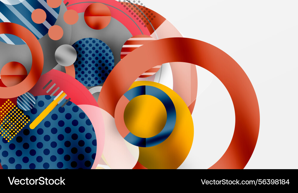 Abstract composition overlapping circles lines Abstract composition overlapping circles lines vector image