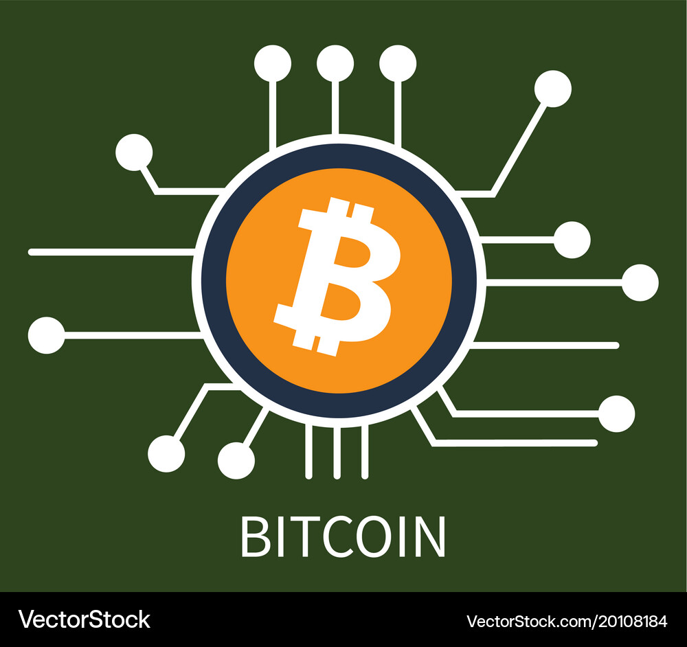 Bitcoin cryptocurrency poster – Royalty-Free Vector | VectorStock