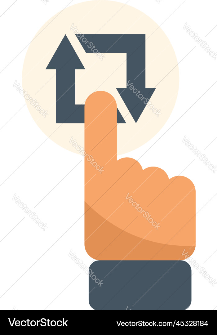 Button repost icon flat chart Vector Image