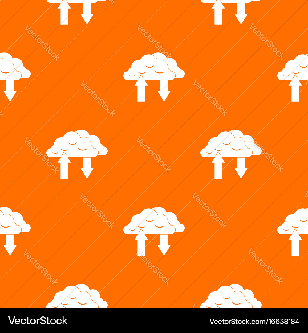 Clouds with arrows pattern seamless vector image