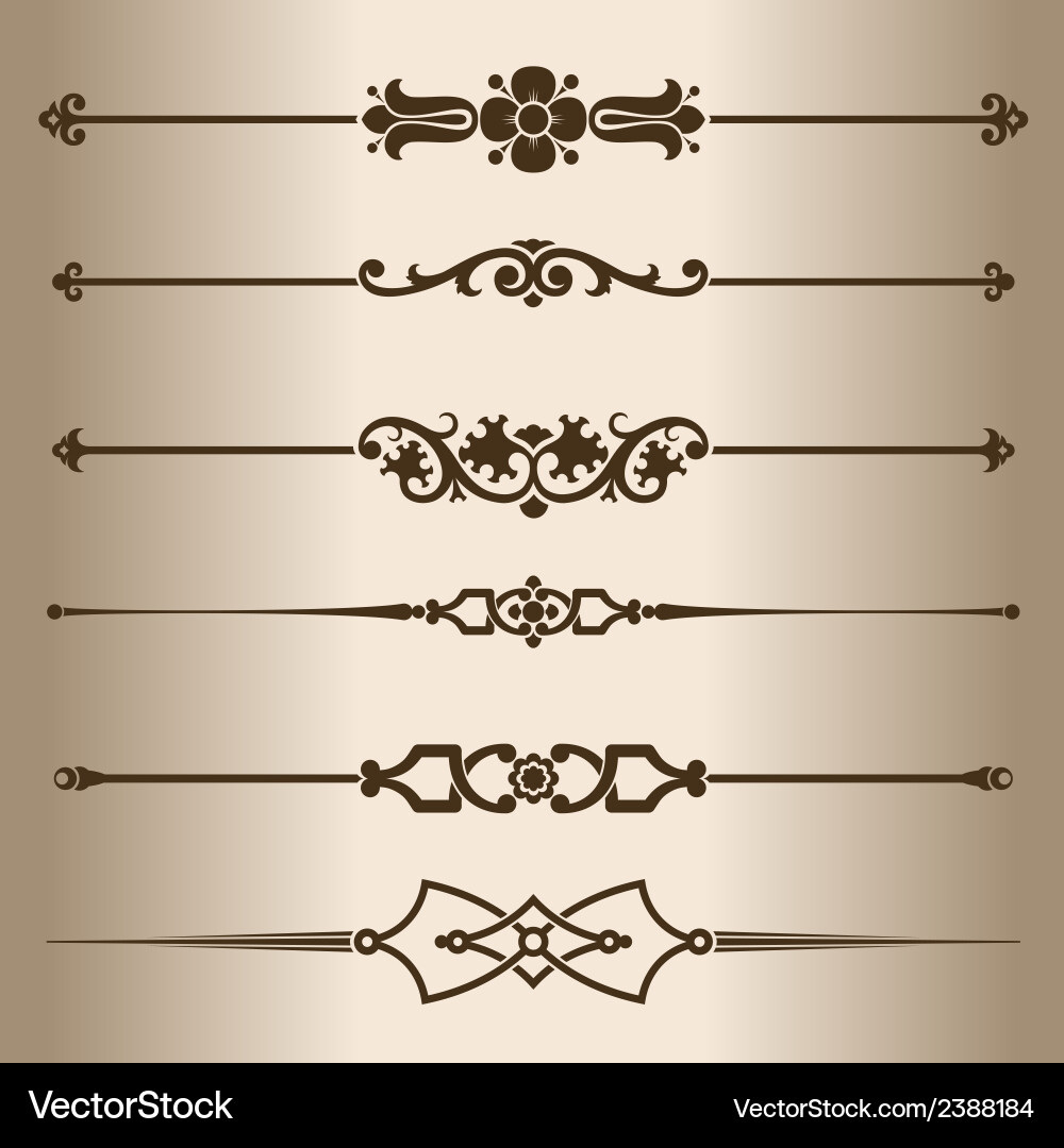 Decorative lines (2388184) – Royalty-Free Vector | VectorStock, image size:1000x1080