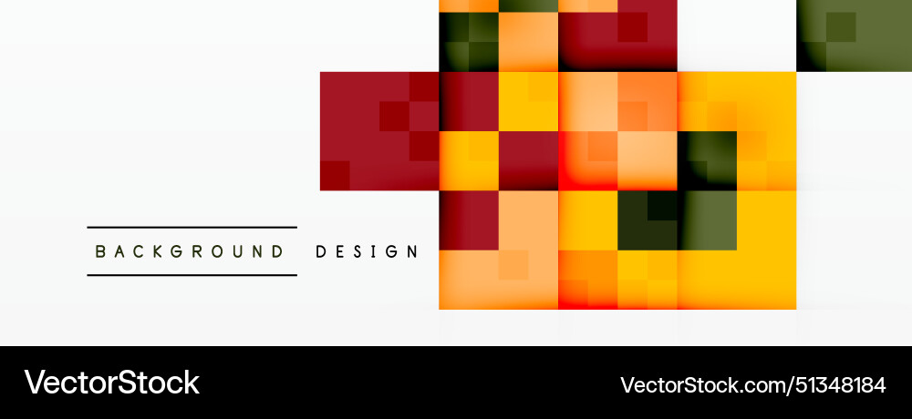 Dynamic colorful squares background Vector Image
