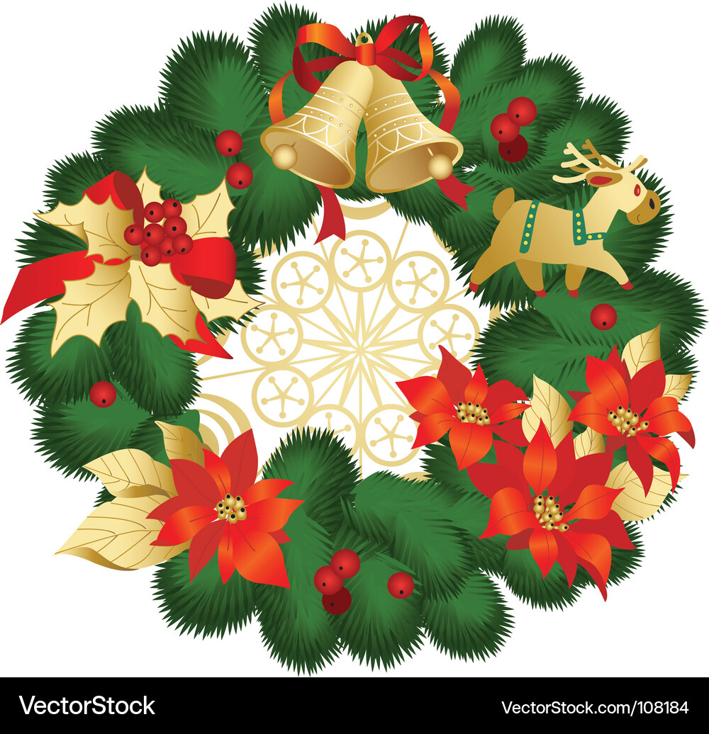 Festliches Weihnachtsschmuck Vektorbild