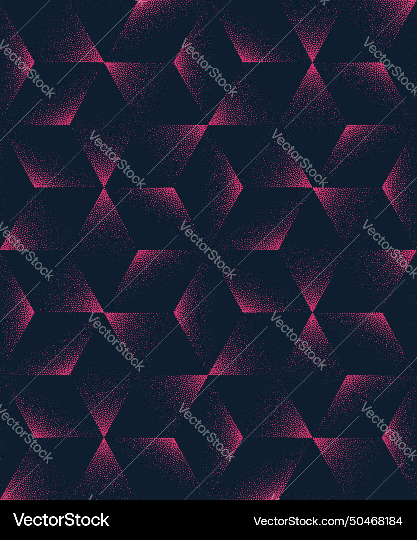Geometric Cube Grid Pattern Vector Image