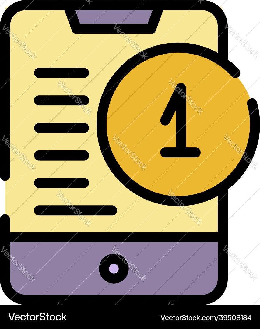 One incoming message icon color outline One incoming message icon color outline vector image