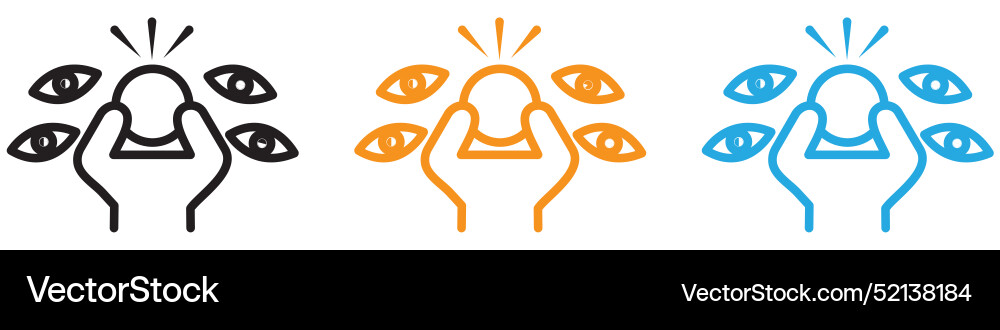 Paranoia logo set collection for web app ui Paranoia logo set collection for web app ui Vector Image