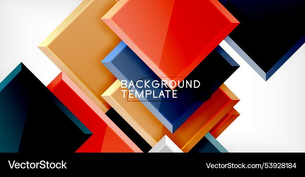 Square shape color abstract geometry Vector Image